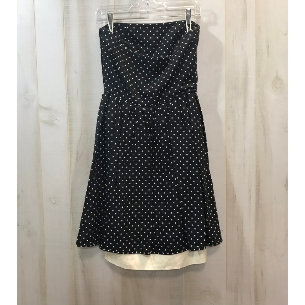 Vintage Valentino Night Black White Polka Dress - Picture 2 of 4